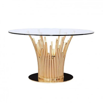 Mauris Luxury Round Glass Dining Table RG