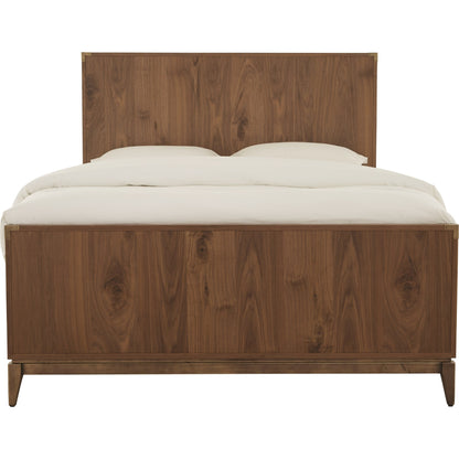 Adler Wood Panel Bed in Natural Walnut