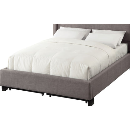 Adona Upholstered Footboard Storage Bed in Dolphin Linen