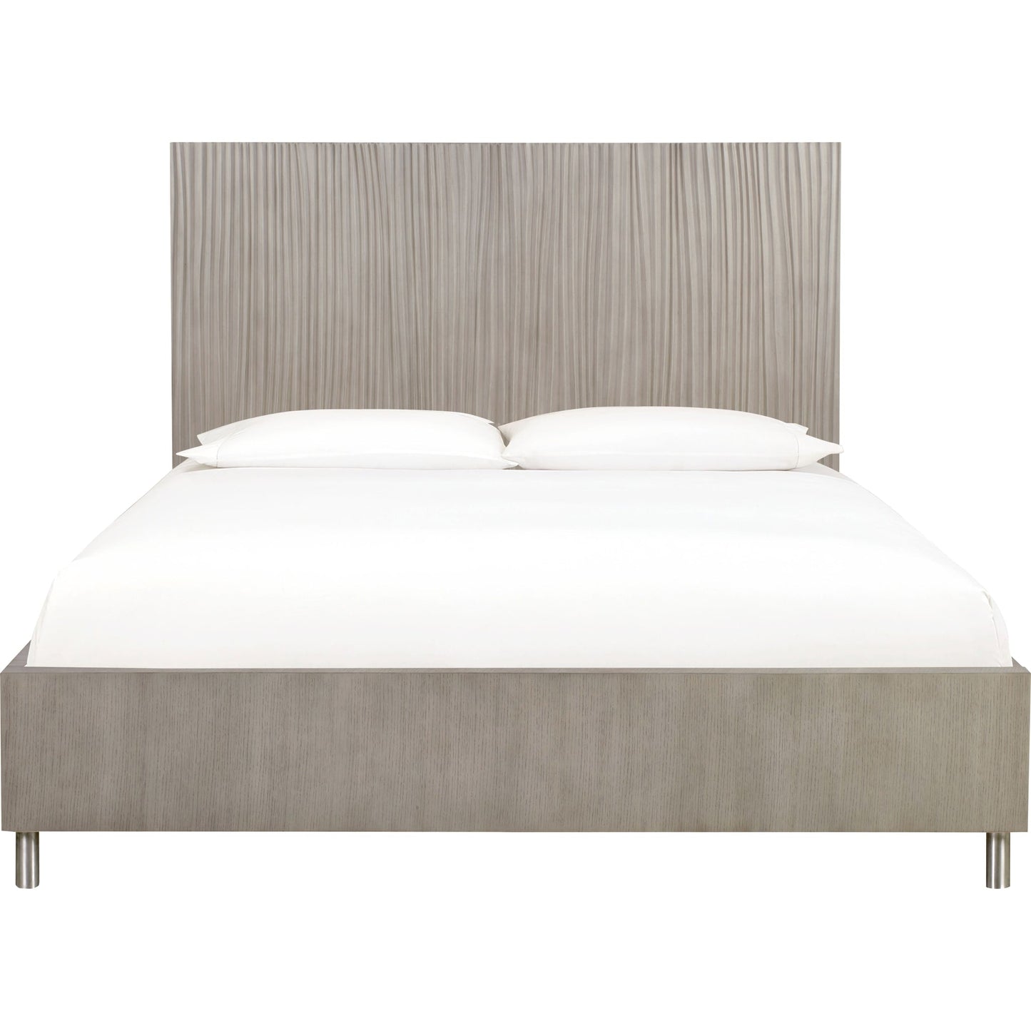 Argento Wave-Patterned Bed in Misty Grey