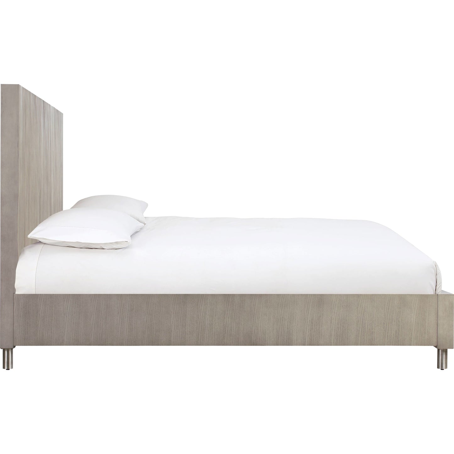 Argento Wave-Patterned Bed in Misty Grey