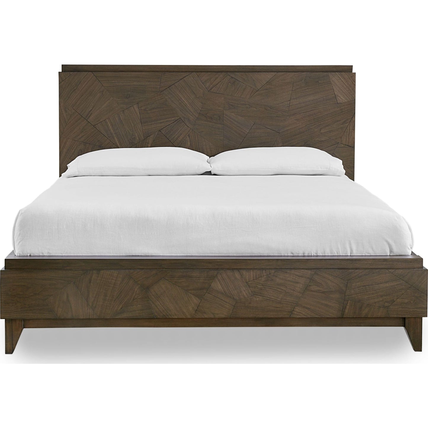 Broderick Wood Panel Bed in Wild Oats Brown