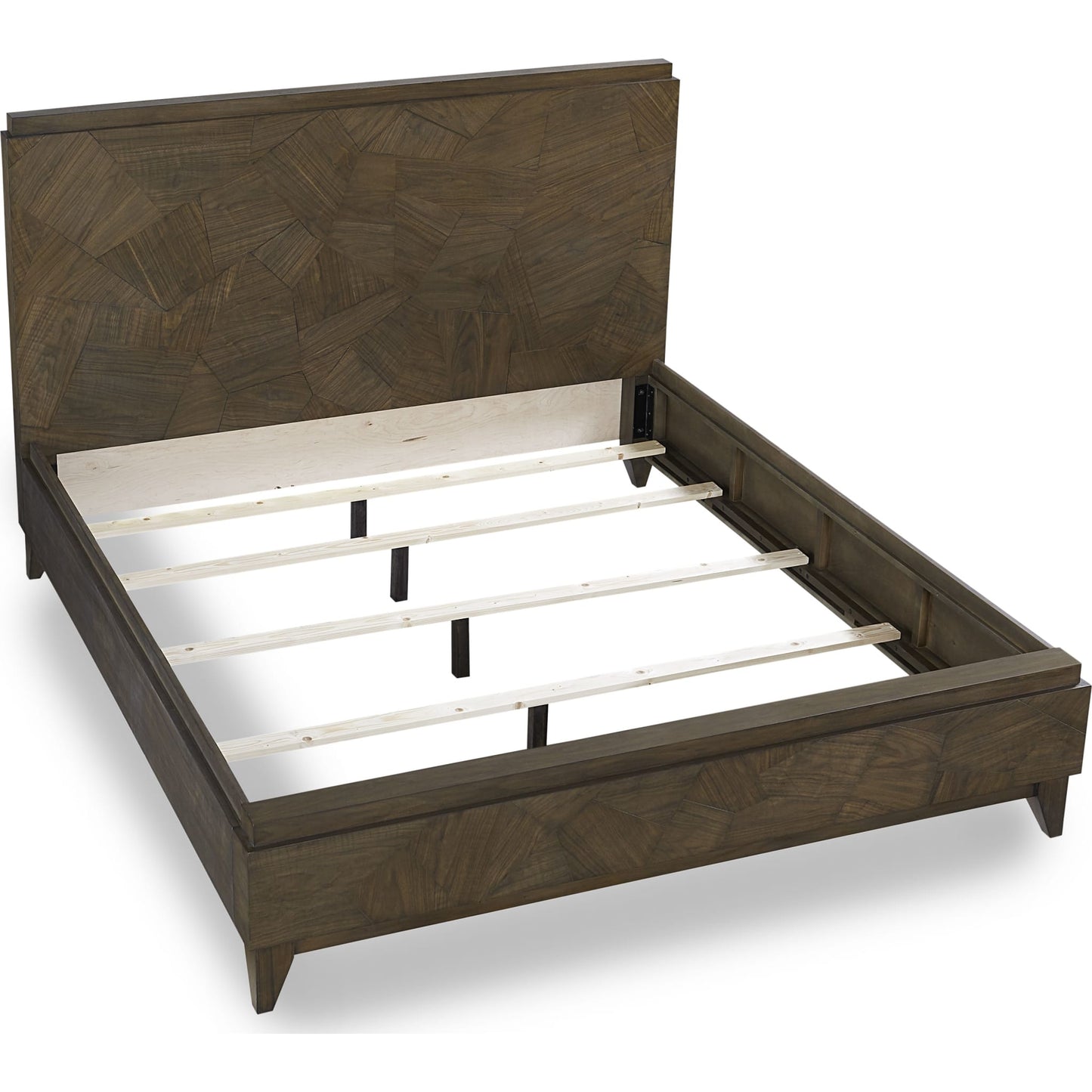 Broderick Wood Panel Bed in Wild Oats Brown