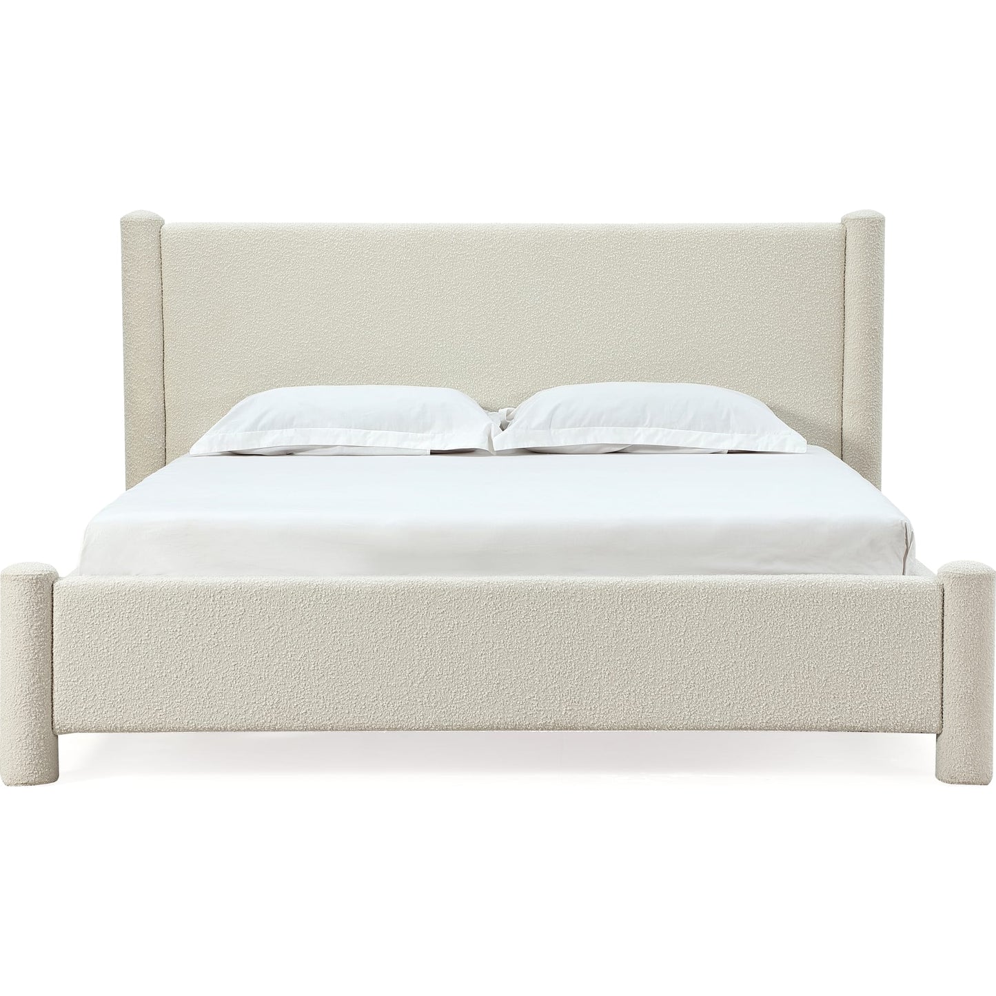Modus Furniture Burke Upholstered Platform Bed in Cottage Cheese Boucle  MQMZH  Image 4