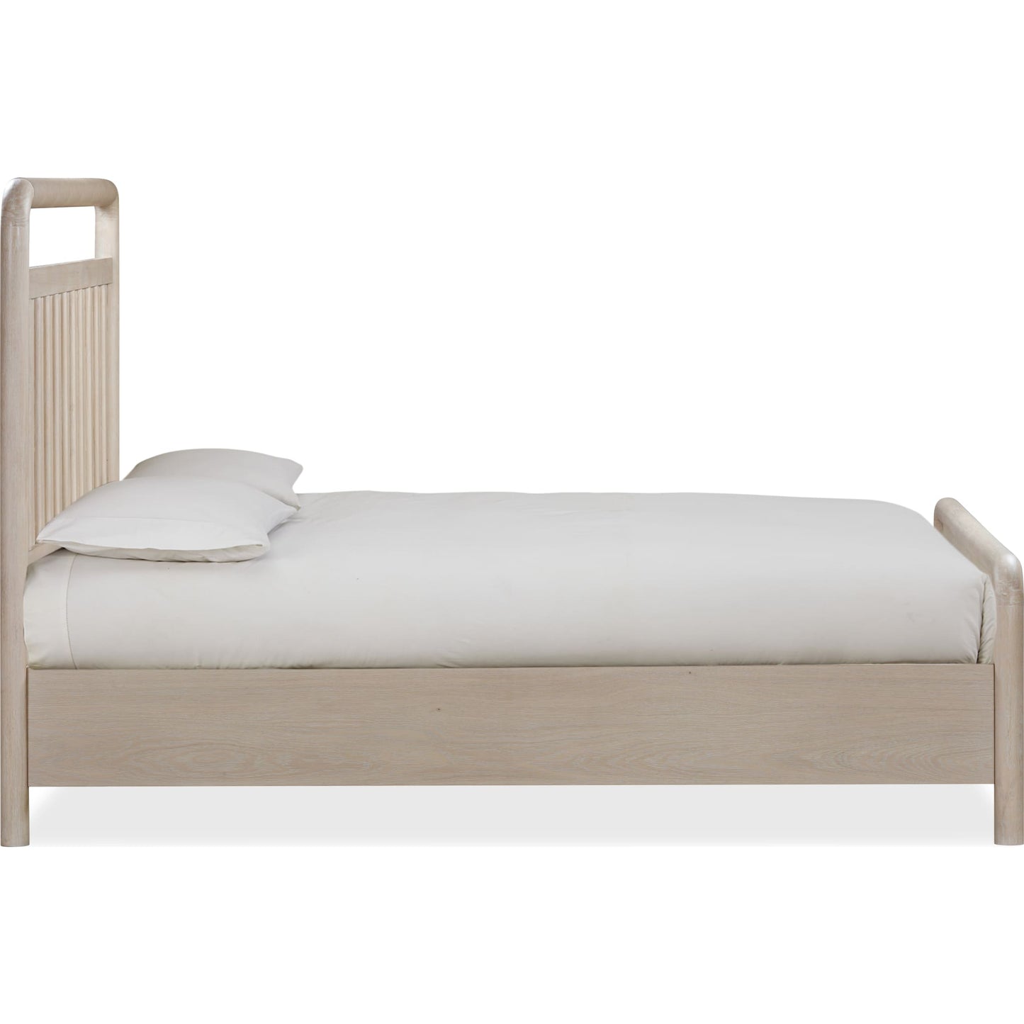 Camden Shiplap Oak Wood Platform Bed in Chai
