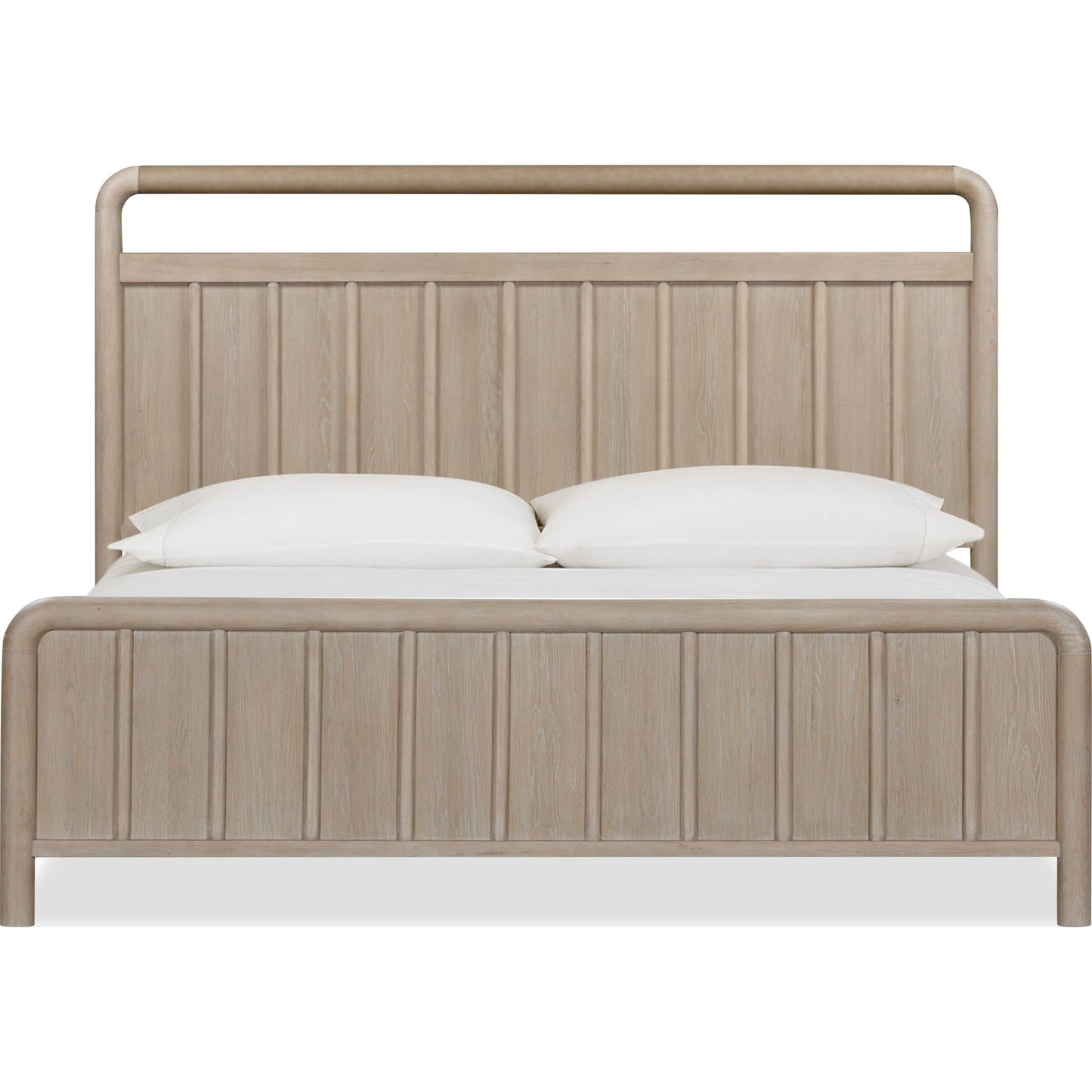 Camden Shiplap Oak Wood Platform Bed in Chai