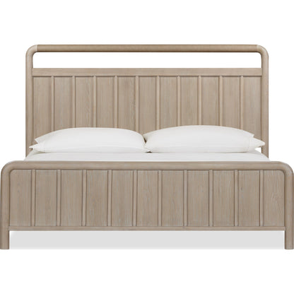 Camden Shiplap Oak Wood Platform Bed in Chai