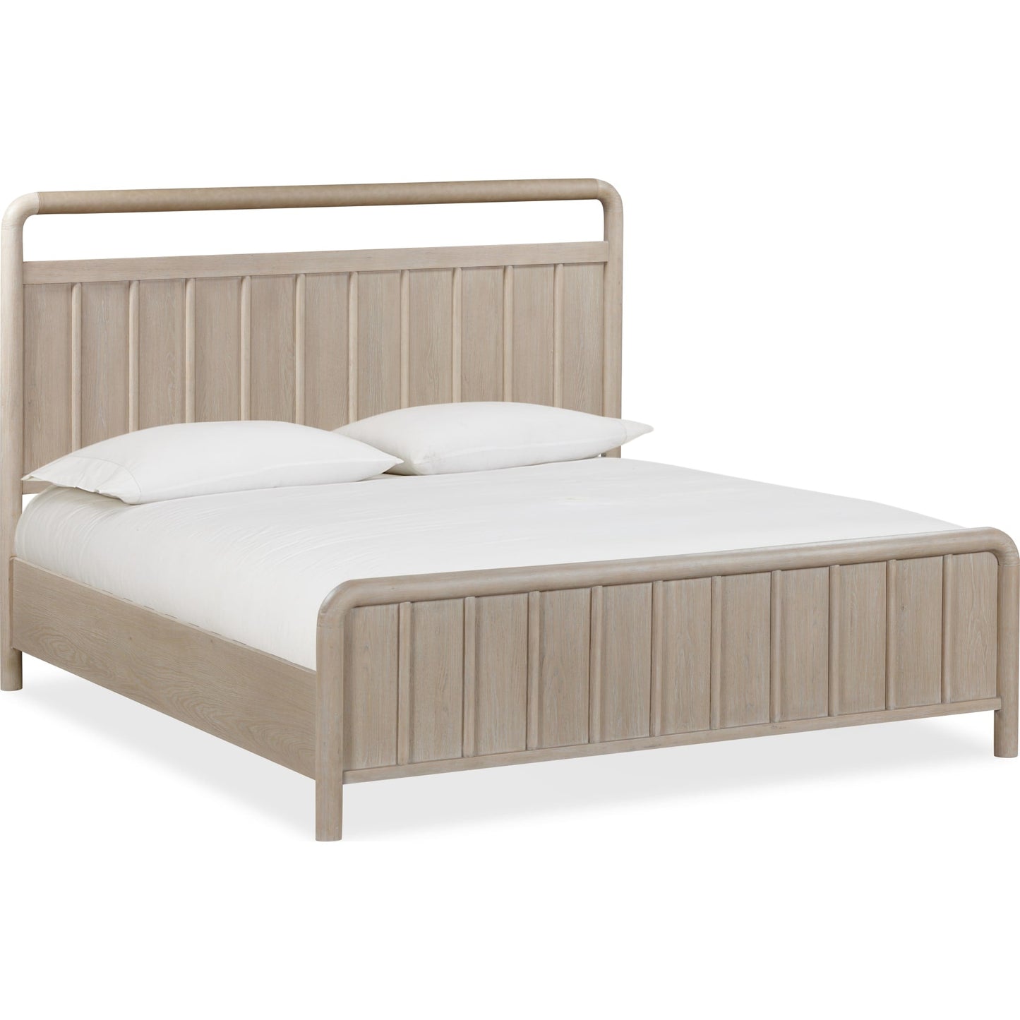 Camden Shiplap Oak Wood Platform Bed in Chai