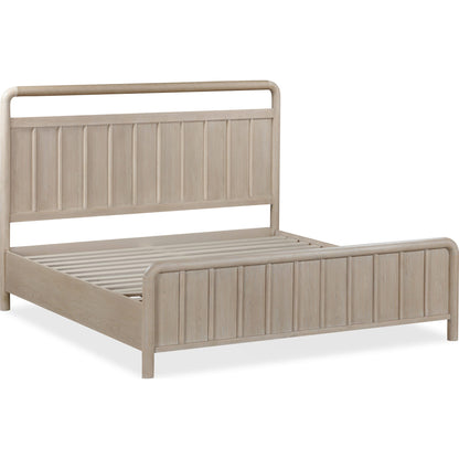 Camden Shiplap Oak Wood Platform Bed in Chai