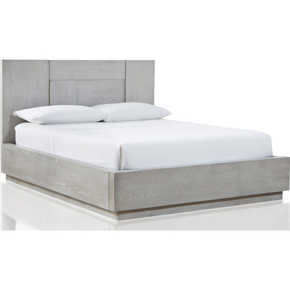 Destination Wood Panel Bed in Cotton Grey