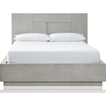 Destination Wood Panel Bed in Cotton Grey