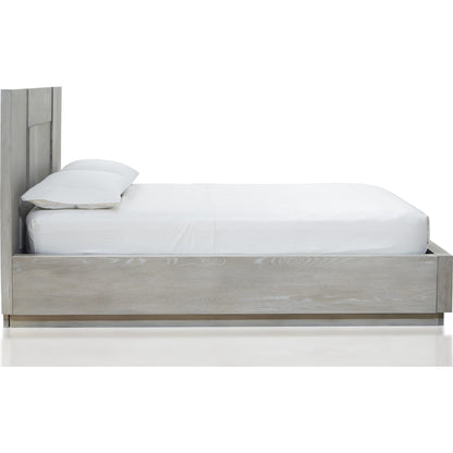 Destination Wood Panel Bed in Cotton Grey
