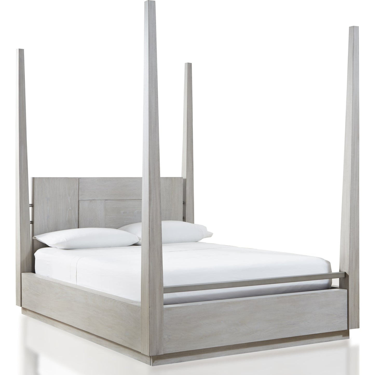 Destination Wood Poster Bed in Cotton Grey