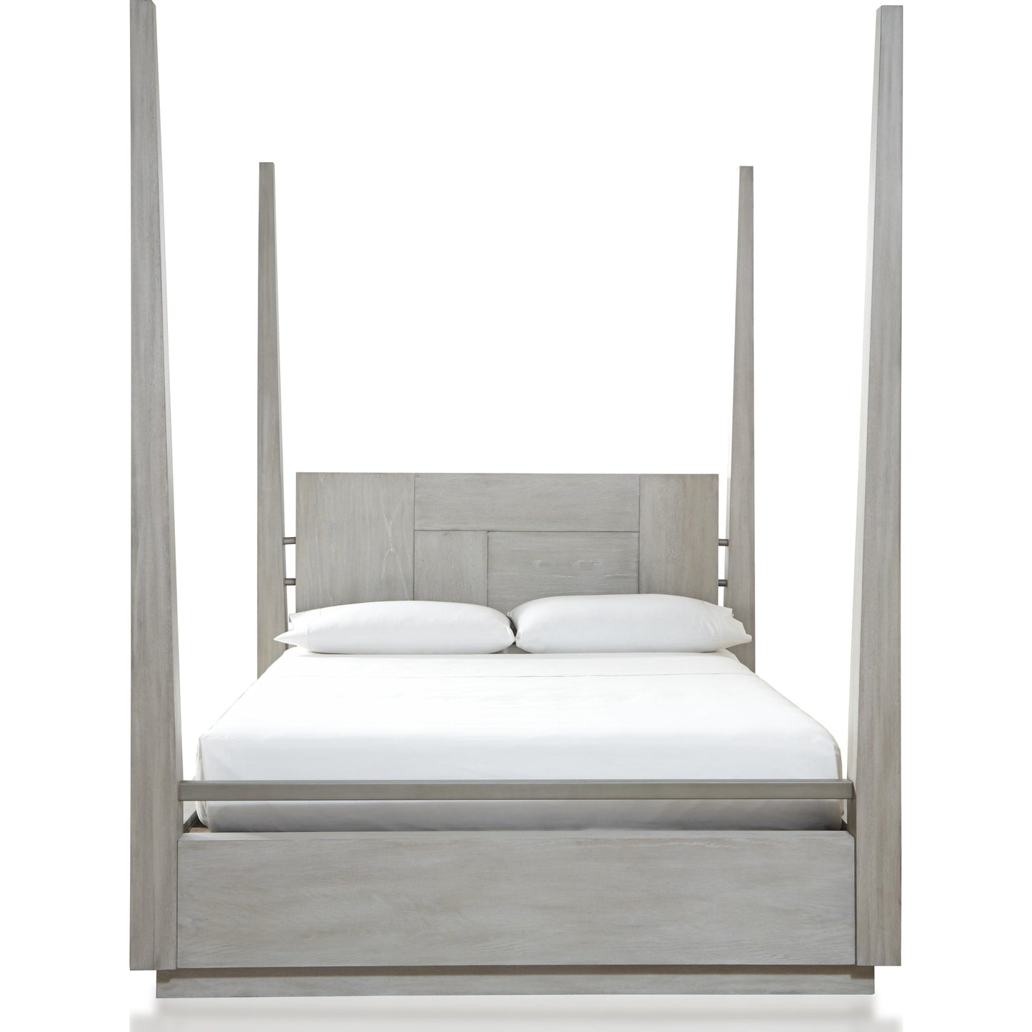 Destination Wood Poster Bed in Cotton Grey
