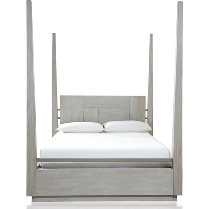 Destination Wood Poster Bed in Cotton Grey