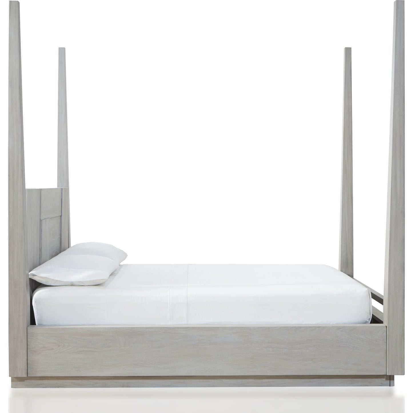 Destination Wood Poster Bed in Cotton Grey