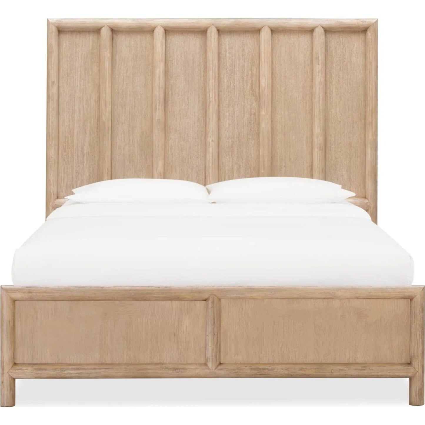 Dorsey Wooden Panel Bed in Granola
