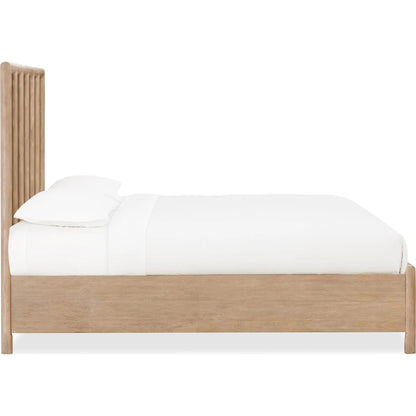 Dorsey Wooden Panel Bed in Granola
