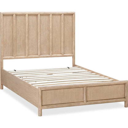 Dorsey Wooden Panel Bed in Granola
