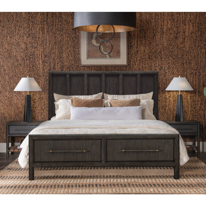 Dorsey Wooden Two Drawer Storage Bed in Basalt Grey