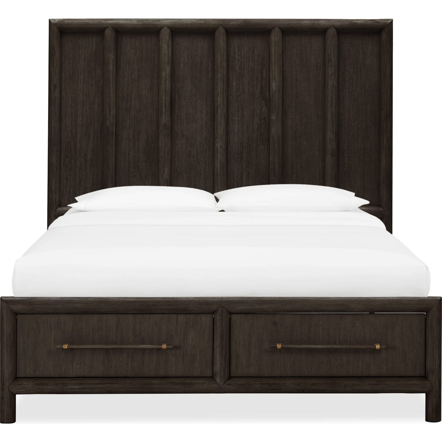 Dorsey Wooden Two Drawer Storage Bed in Basalt Grey