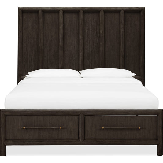 Dorsey Wooden Two Drawer Storage Bed in Basalt Grey