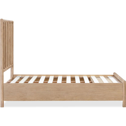 Dorsey Wooden Two Drawer Storage Bed in Granola
