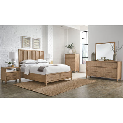 Dorsey Wooden Two Drawer Storage Bed in Granola