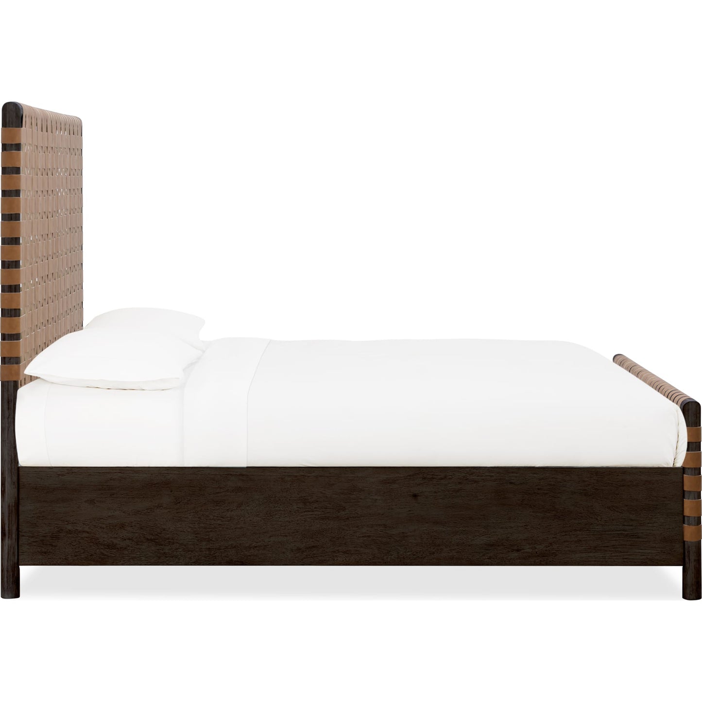 Dorsey Woven Panel Bed in Basalt Grey and Ginger