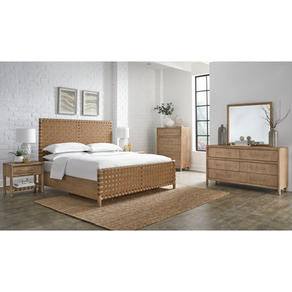Dorsey Woven Panel Bed in Granola and Ginger