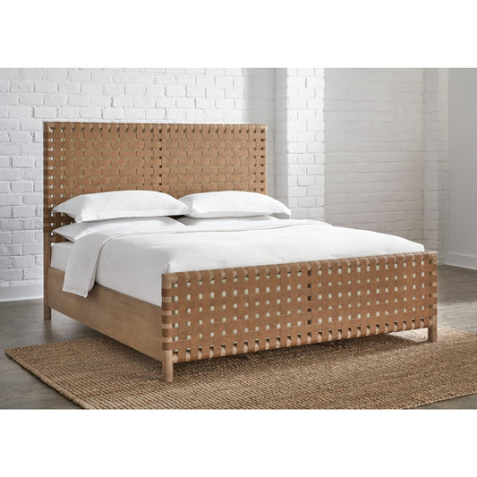 Dorsey Woven Panel Bed in Granola and Ginger