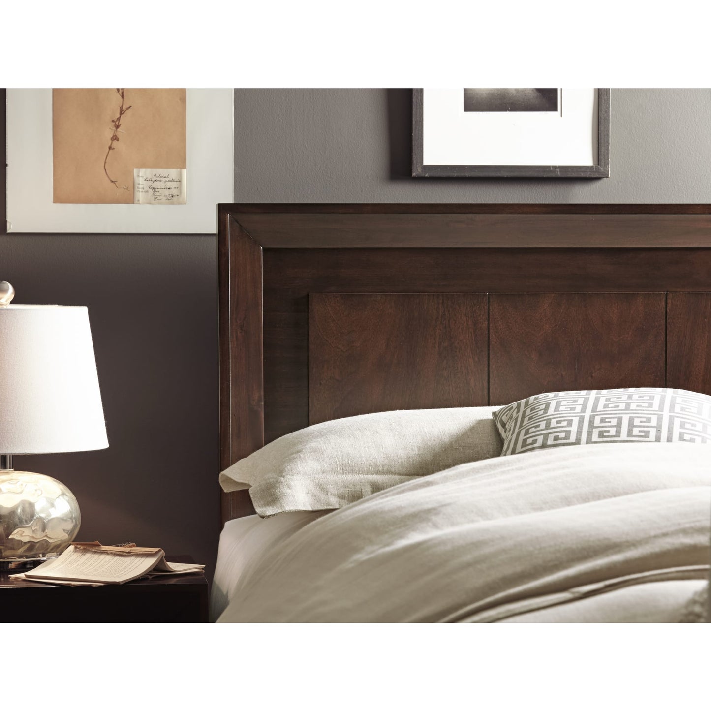 Element Wood Platform Bed in Chocolate Brown