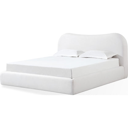 Elena Upholstered Bed in Vanilla Linen