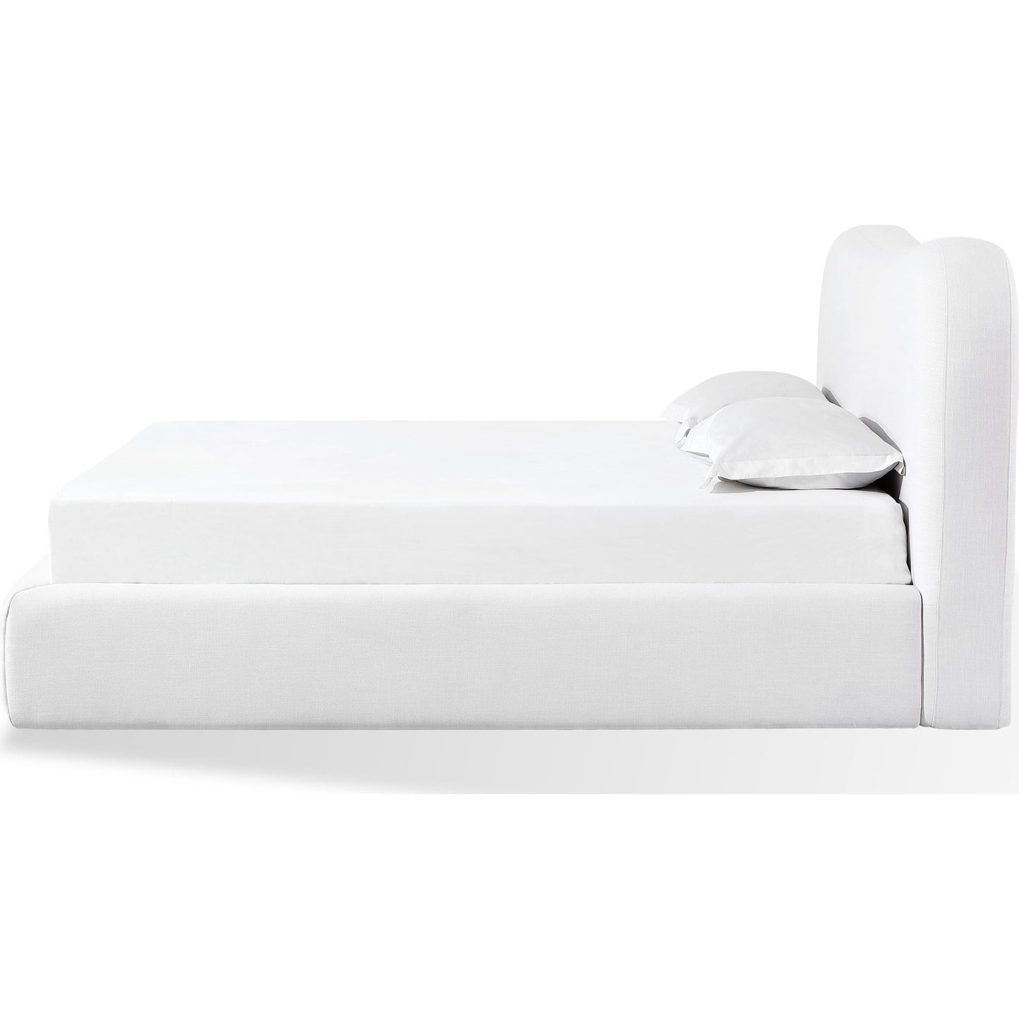 Elena Upholstered Bed in Vanilla Linen