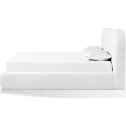 Elena Upholstered Bed in Vanilla Linen