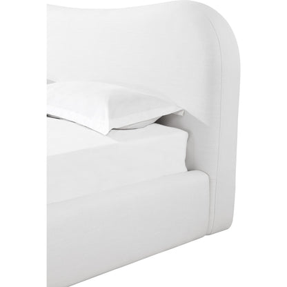 Elena Upholstered Bed in Vanilla Linen