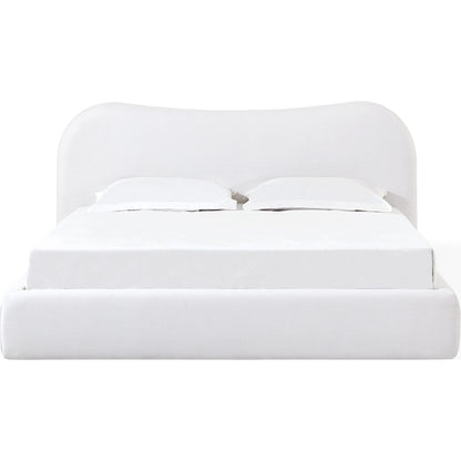 Elena Upholstered Bed in Vanilla Linen