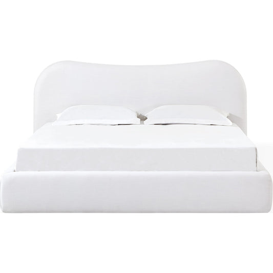 Elena Upholstered Bed in Vanilla Linen