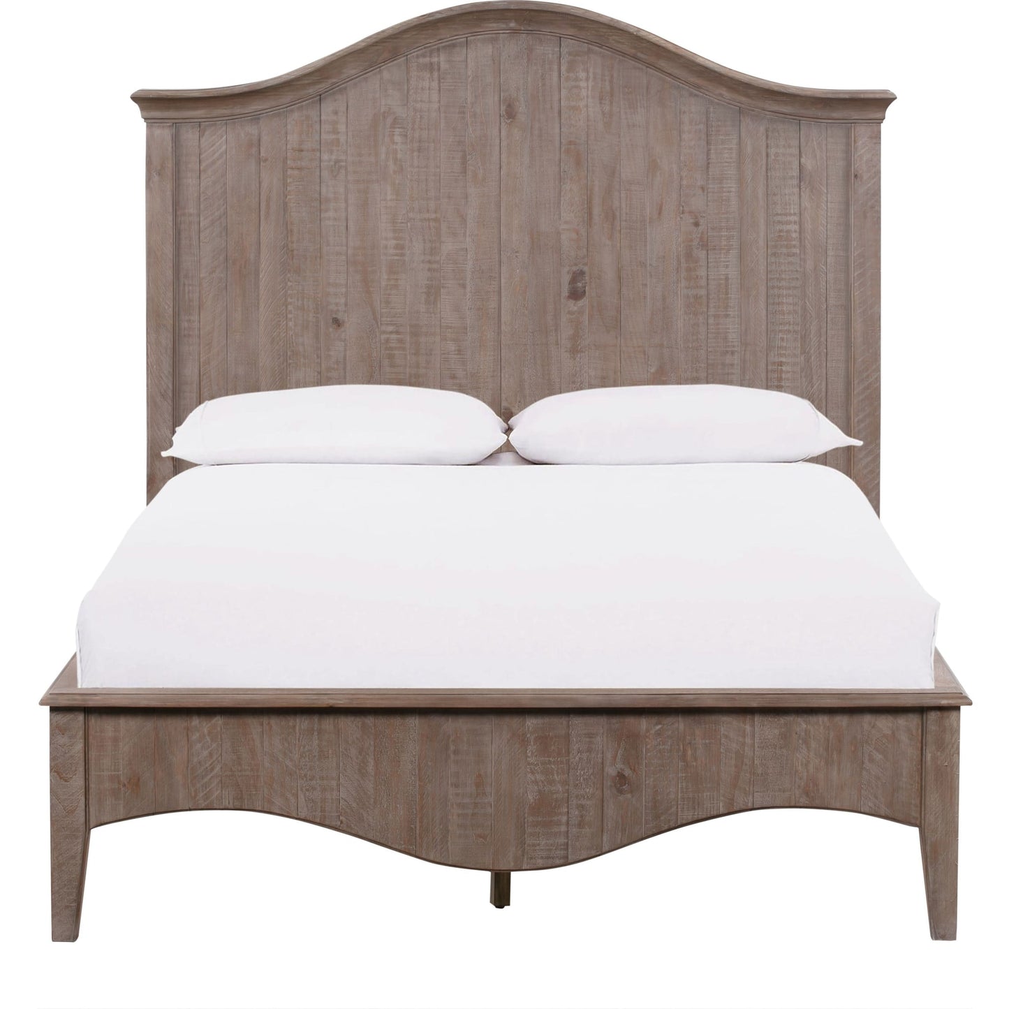 Ella Solid Wood Crown Bed in Camel