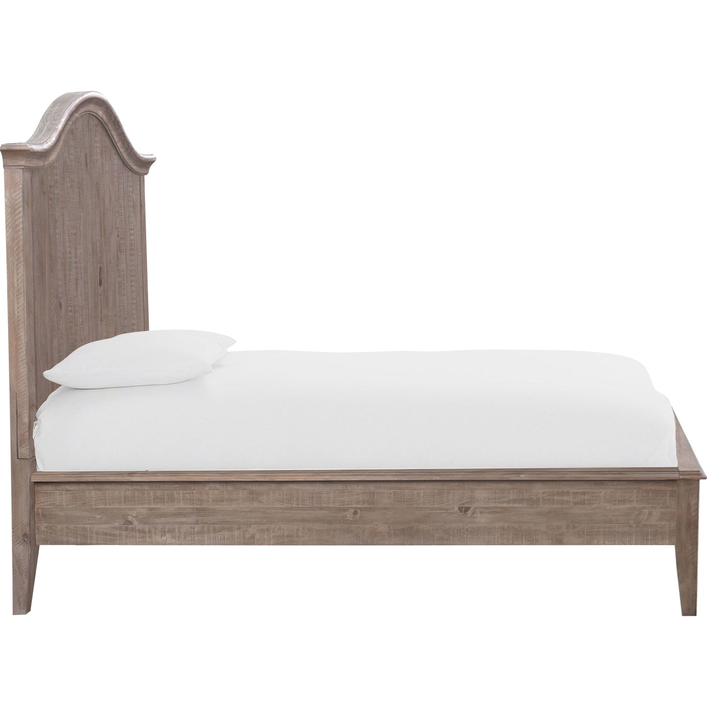 Ella Solid Wood Crown Bed in Camel