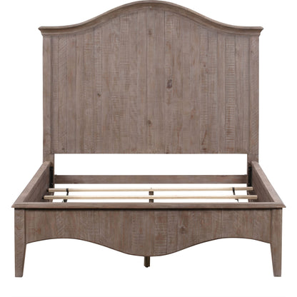 Ella Solid Wood Crown Bed in Camel
