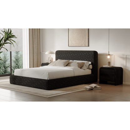 Elora Upholstered Platform Bed in Moonlight Chenille