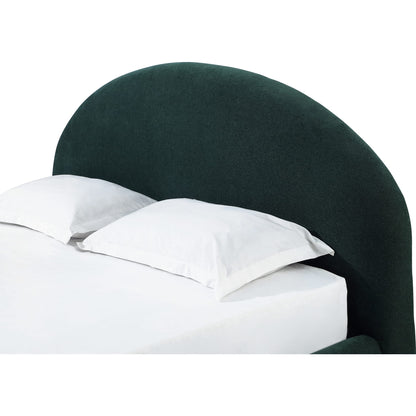 Flex Upholstered Bed in Emerald Chenille