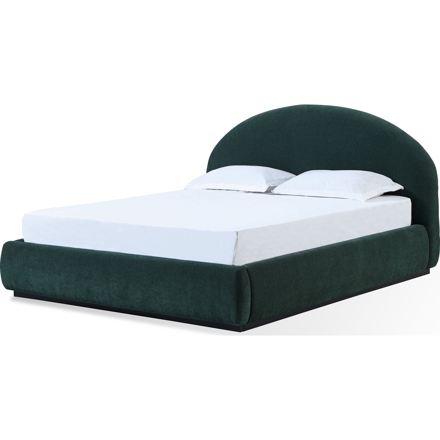 Flex Upholstered Bed in Emerald Chenille