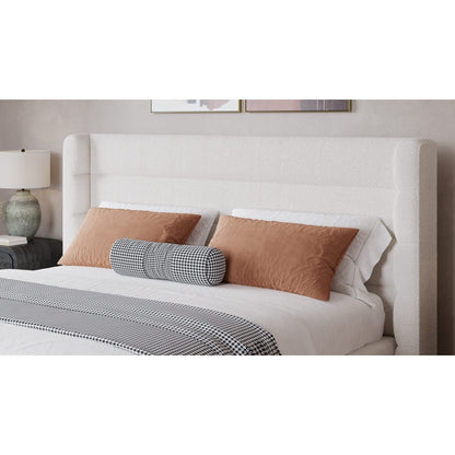Frank Upholstered Wingback Platform Bed in Cottage Cheese Boucle (2026)