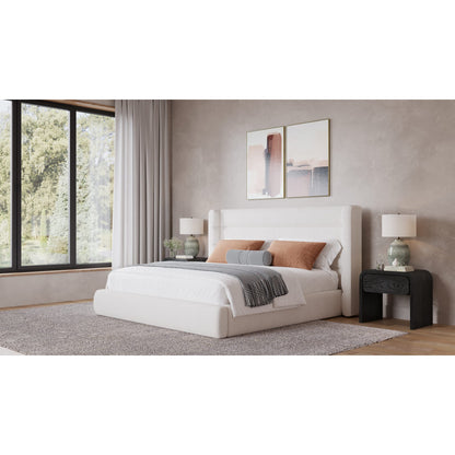 Frank Upholstered Wingback Platform Bed in Cottage Cheese Boucle (2026)