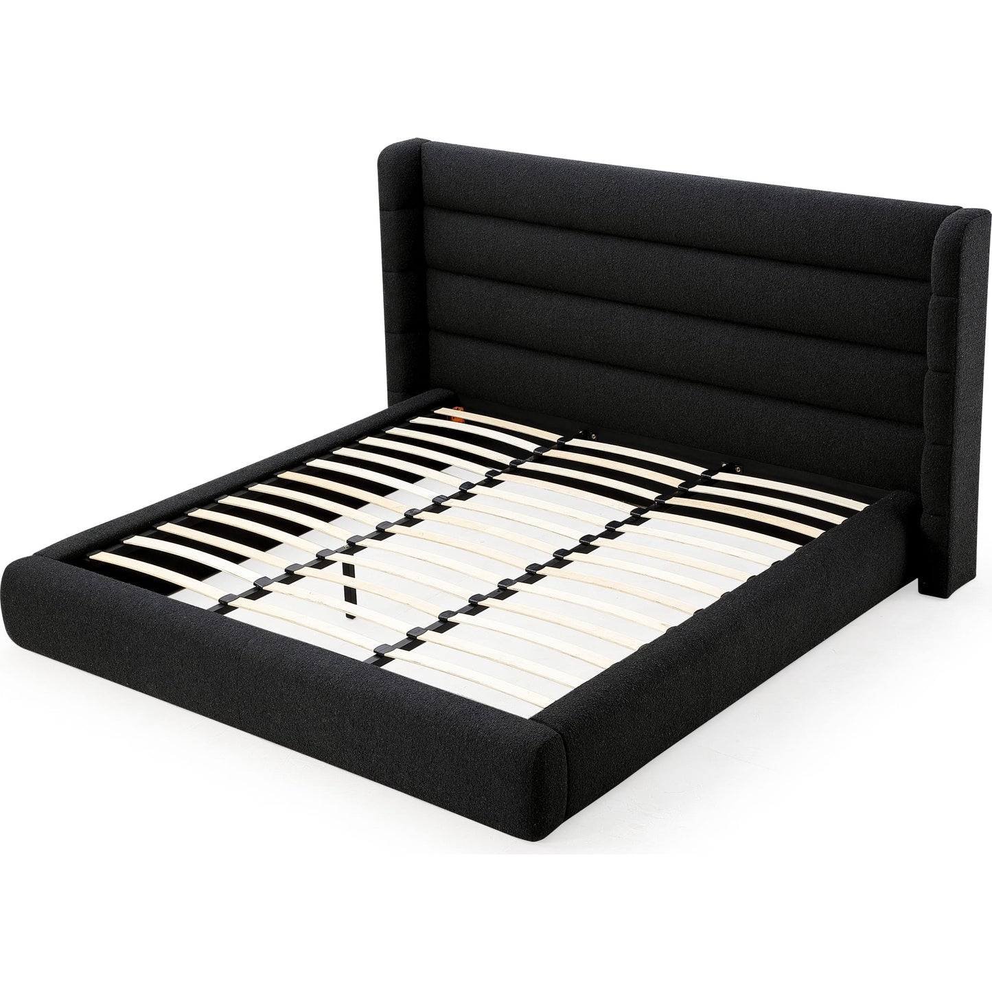 Frank Upholstered Wingback Platform Bed in Ember Boucle (2026)