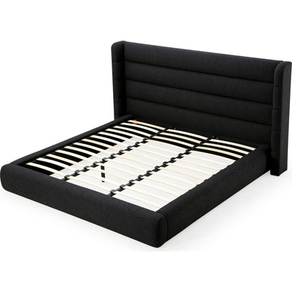 Frank Upholstered Wingback Platform Bed in Ember Boucle (2026)