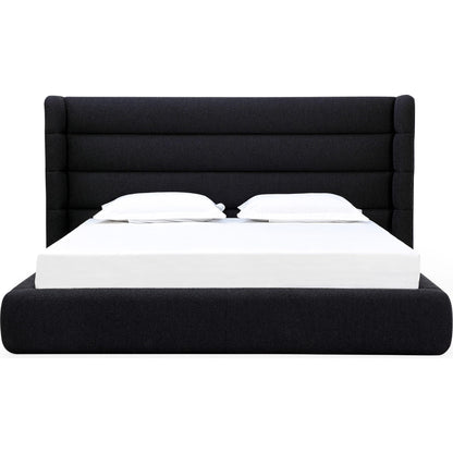 Frank Upholstered Wingback Platform Bed in Ember Boucle