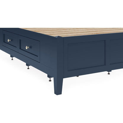 Grace Four Drawer Platform Storage Bed in Blueberry